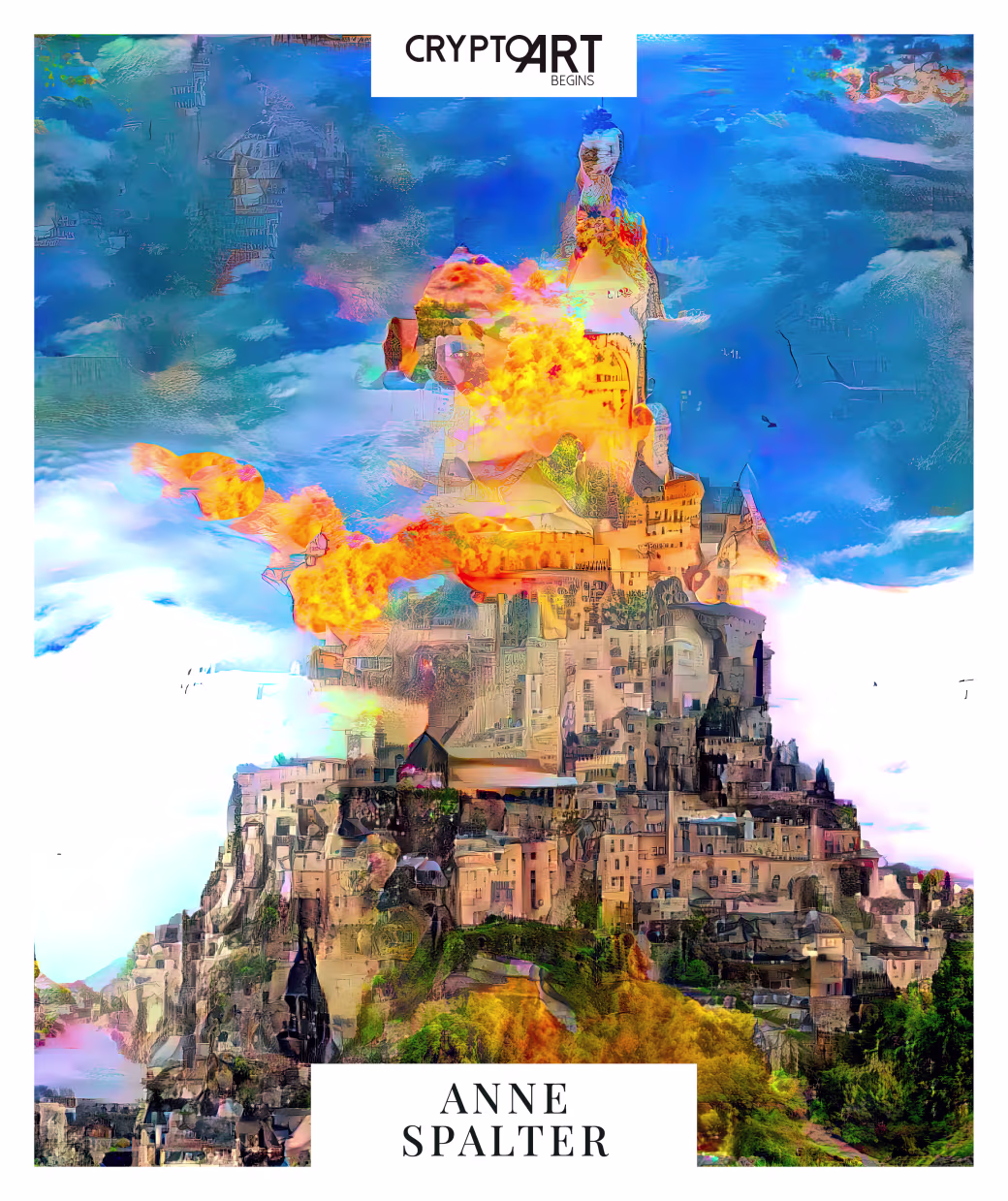 ANNE SPALTER CRYPTO ART Begins (WHITE) #2/7