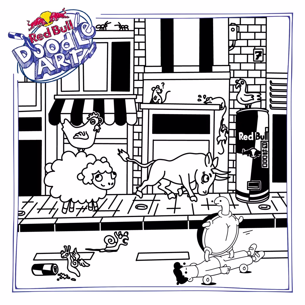 Red Bull Doodle Art Collection mentored by Burnt Toast #761/12935