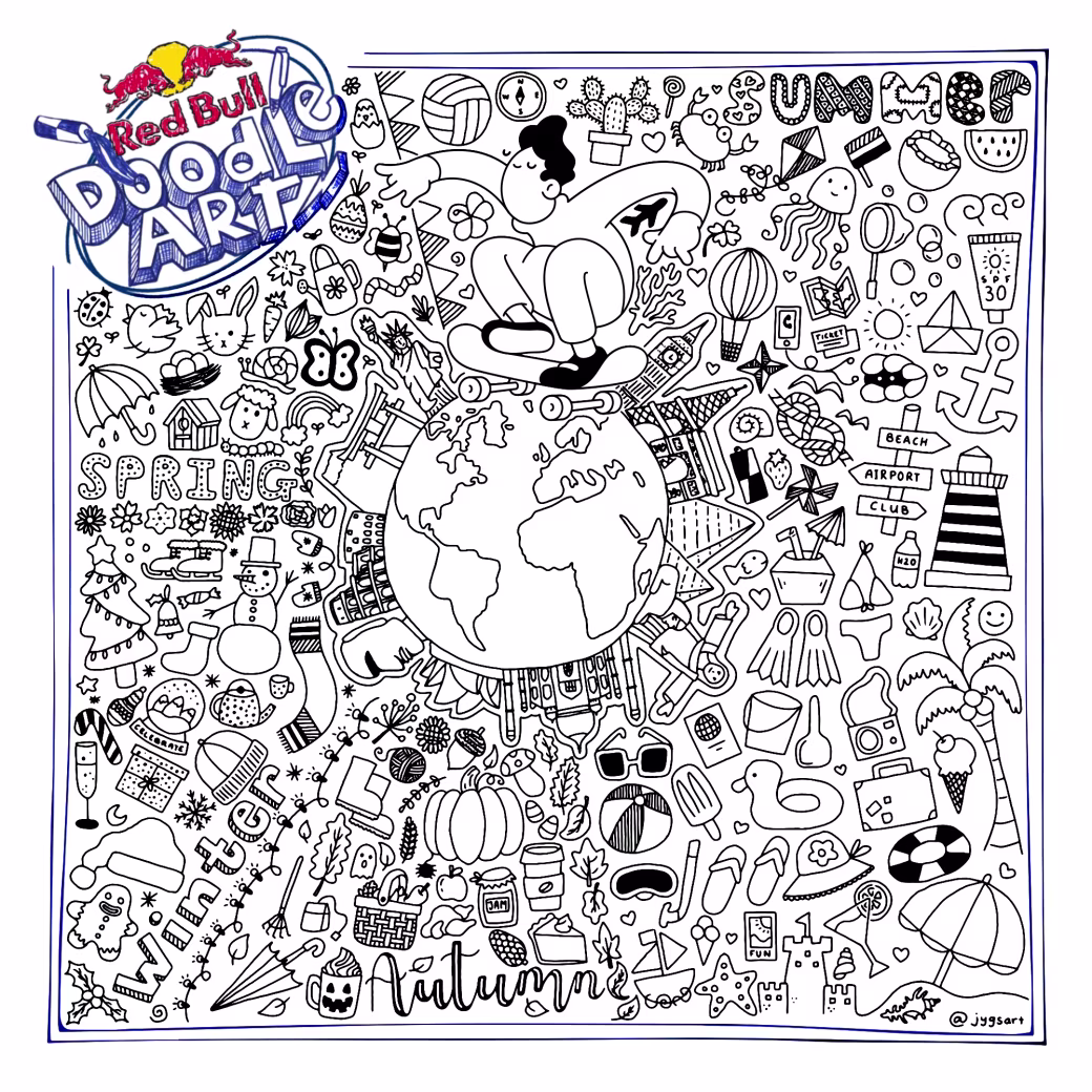 Red Bull Doodle Art Collection mentored by Burnt Toast #670/12935