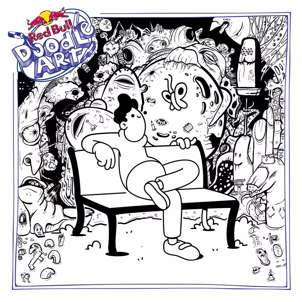 Red Bull Doodle Art Collection mentored by Burnt Toast #858/12935