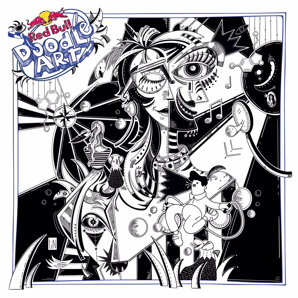 Red Bull Doodle Art Collection mentored by Burnt Toast #764/12935