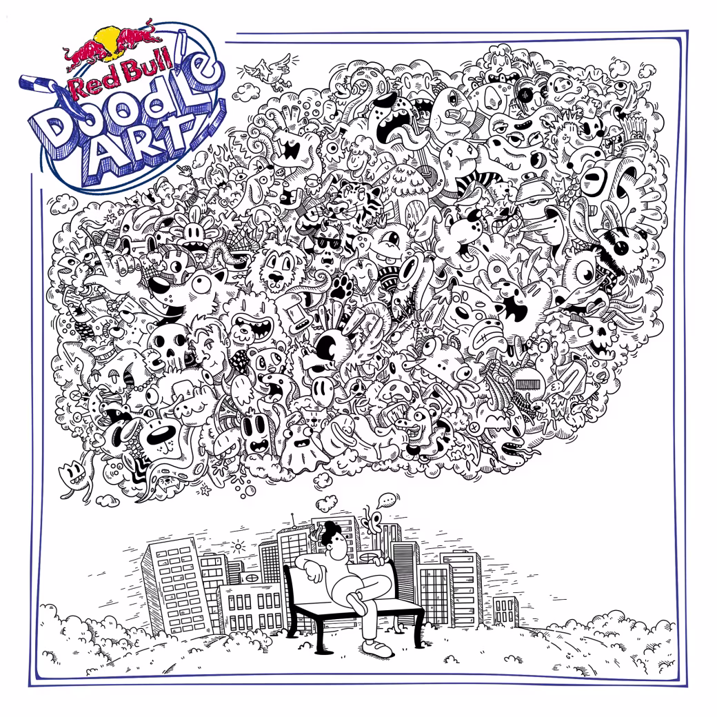 Red Bull Doodle Art Collection mentored by Burnt Toast #789/12935