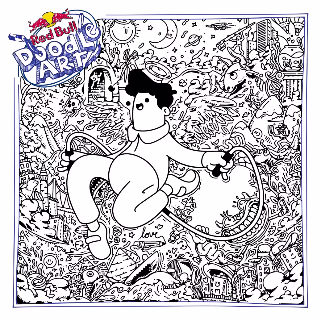 Red Bull Doodle Art Collection mentored by Burnt Toast #861/12935