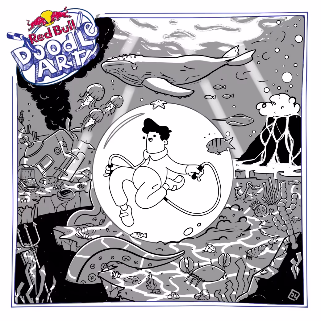 Red Bull Doodle Art Collection mentored by Burnt Toast #782/12935
