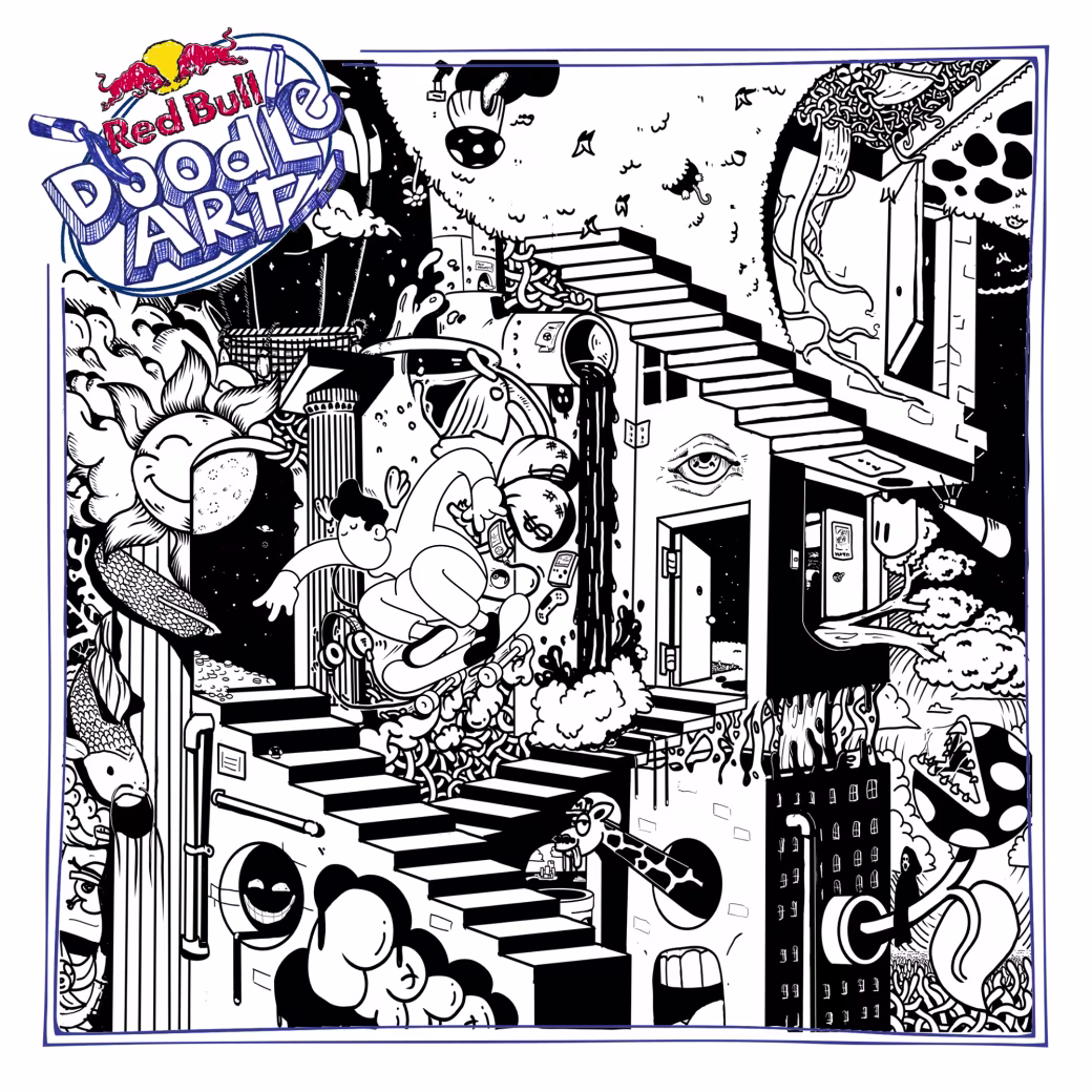 Red Bull Doodle Art Collection mentored by Burnt Toast #777/12935