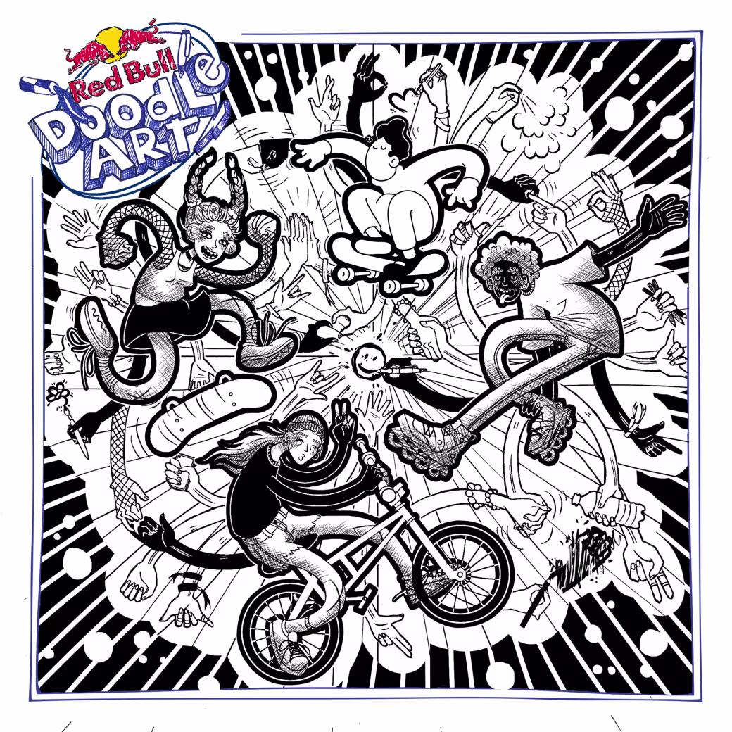 Red Bull Doodle Art Collection mentored by Burnt Toast #747/12935
