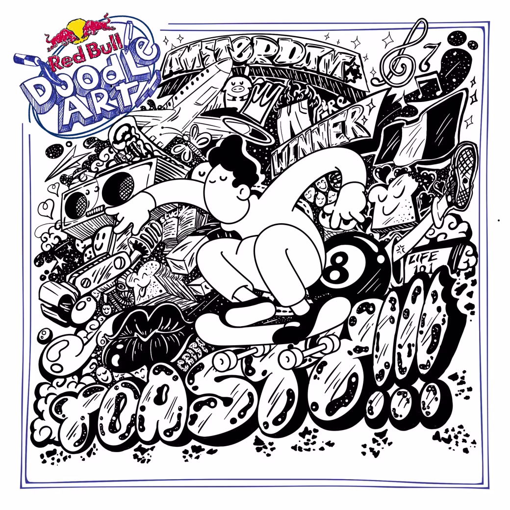 Red Bull Doodle Art Collection mentored by Burnt Toast #783/12935