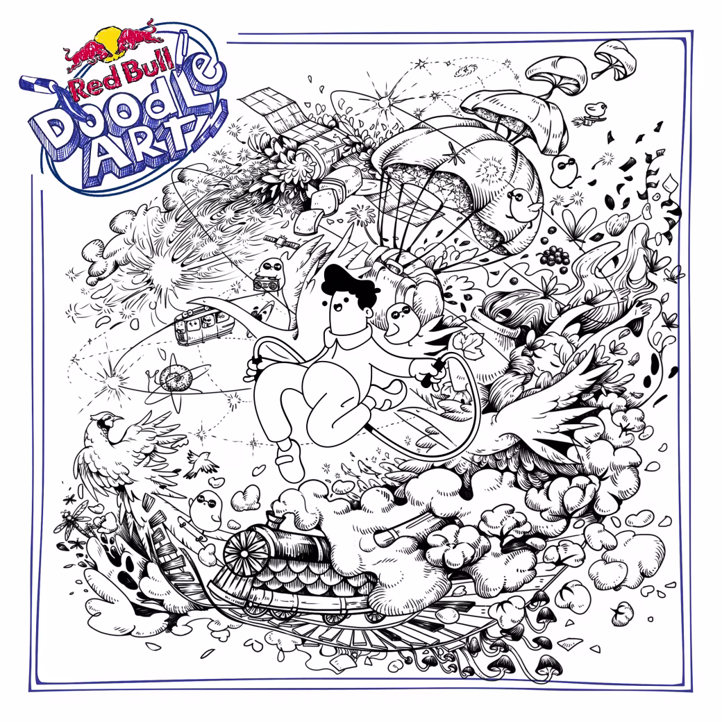 Red Bull Doodle Art Collection mentored by Burnt Toast #763/12935