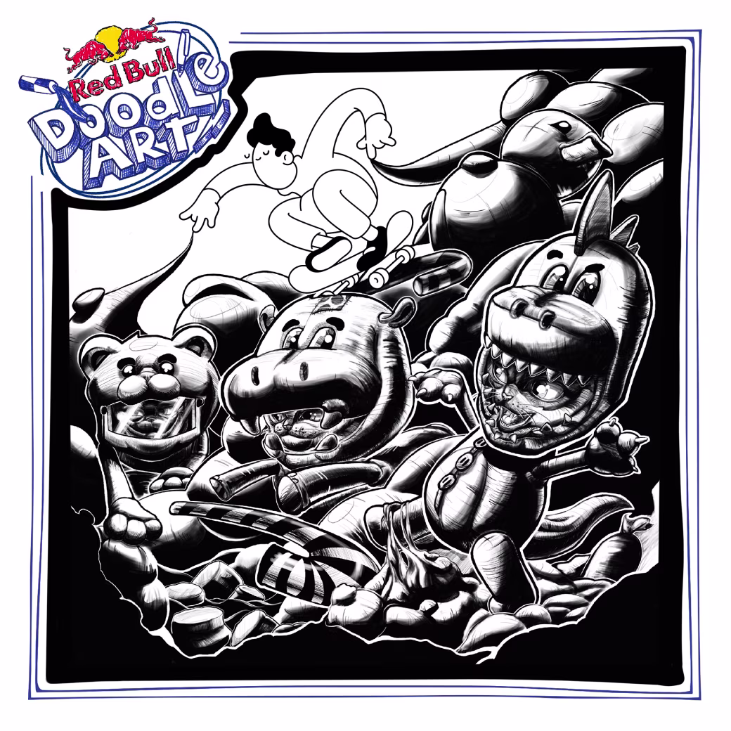 Red Bull Doodle Art Collection mentored by Burnt Toast #766/12935