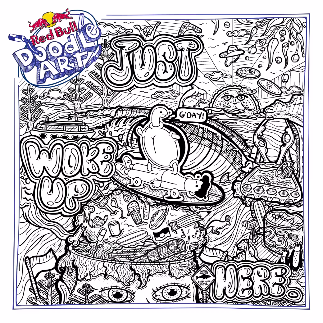 Red Bull Doodle Art Collection mentored by Burnt Toast #746/12935