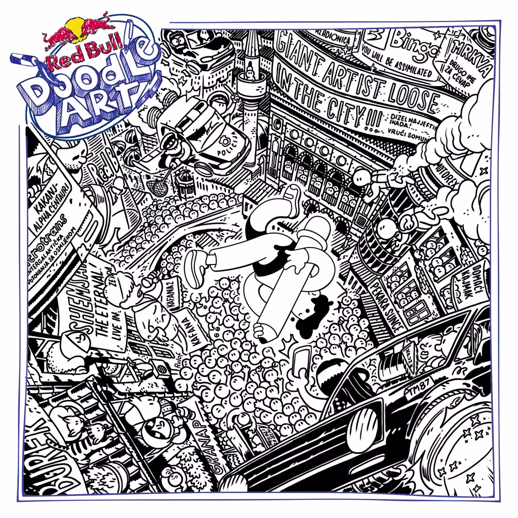 Red Bull Doodle Art Collection mentored by Burnt Toast #751/12935