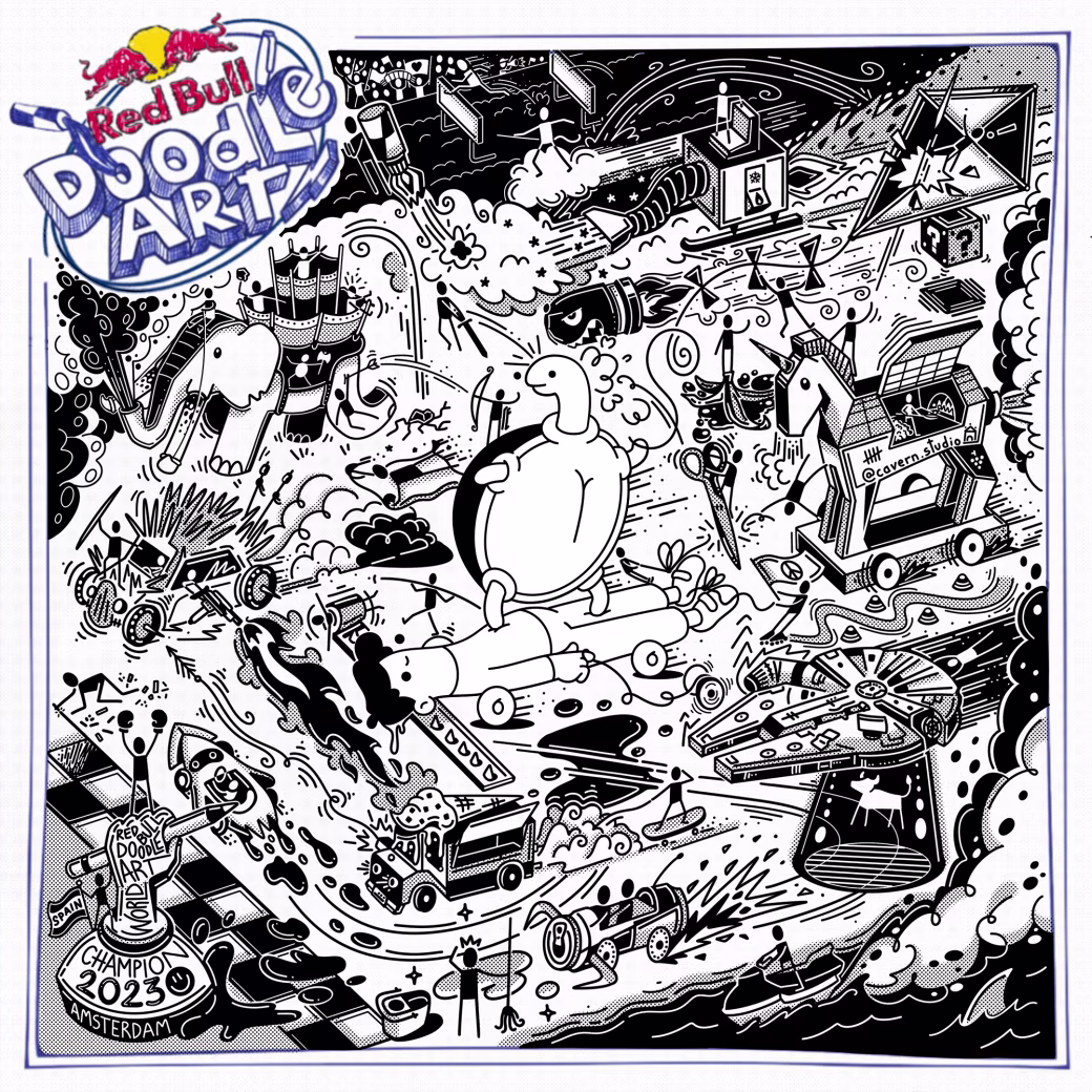Red Bull Doodle Art Collection mentored by Burnt Toast #796/12935