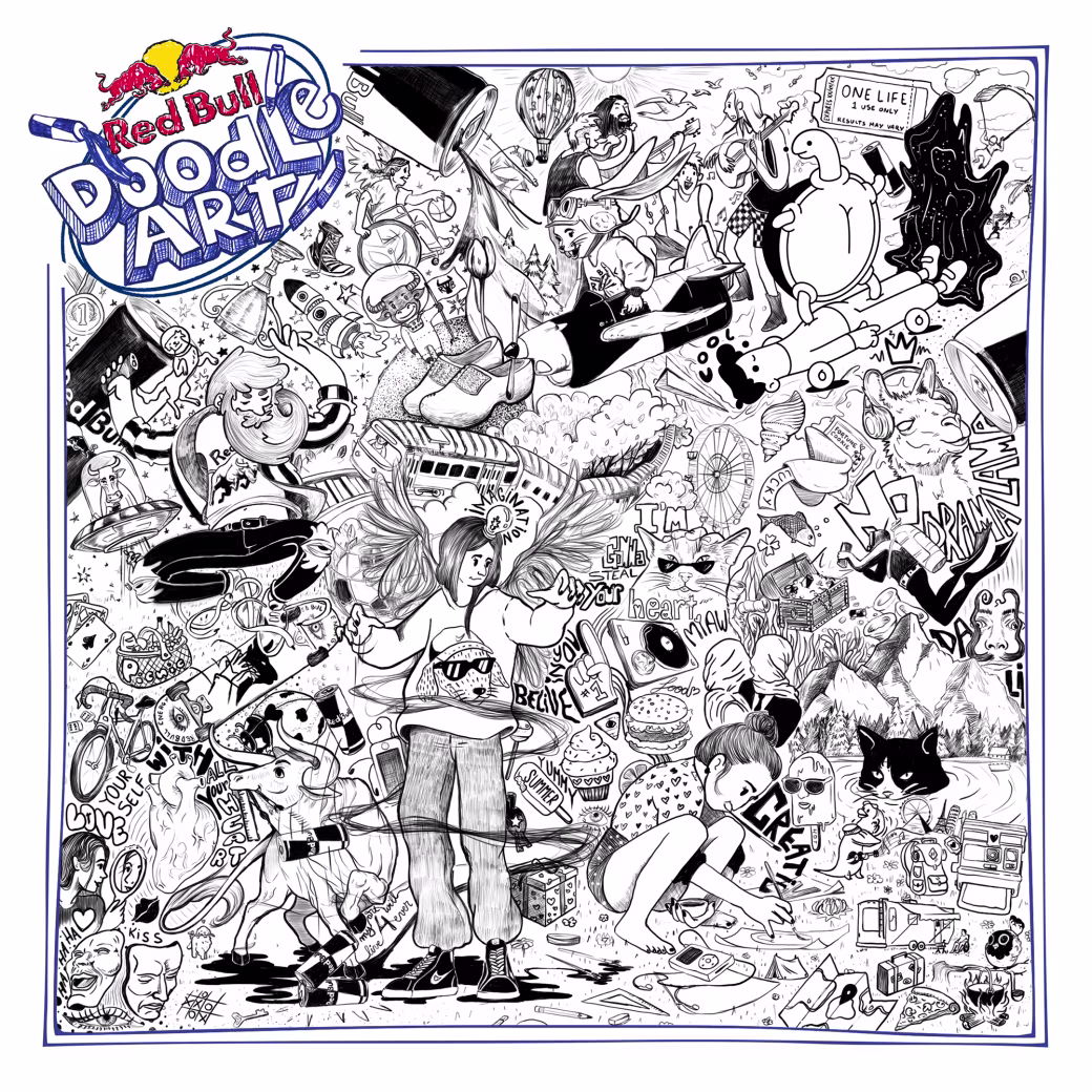 Red Bull Doodle Art Collection mentored by Burnt Toast #791/12935