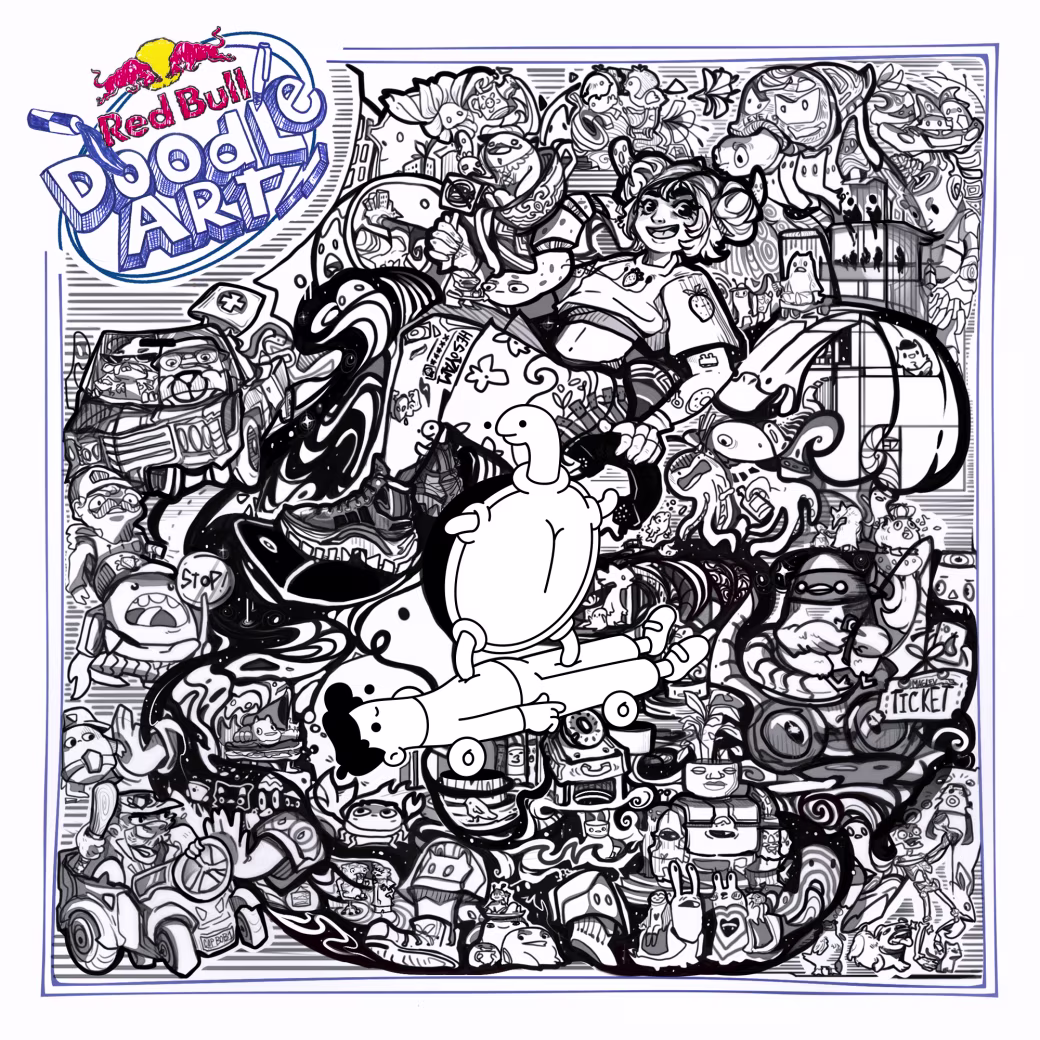 Red Bull Doodle Art Collection mentored by Burnt Toast #757/12935