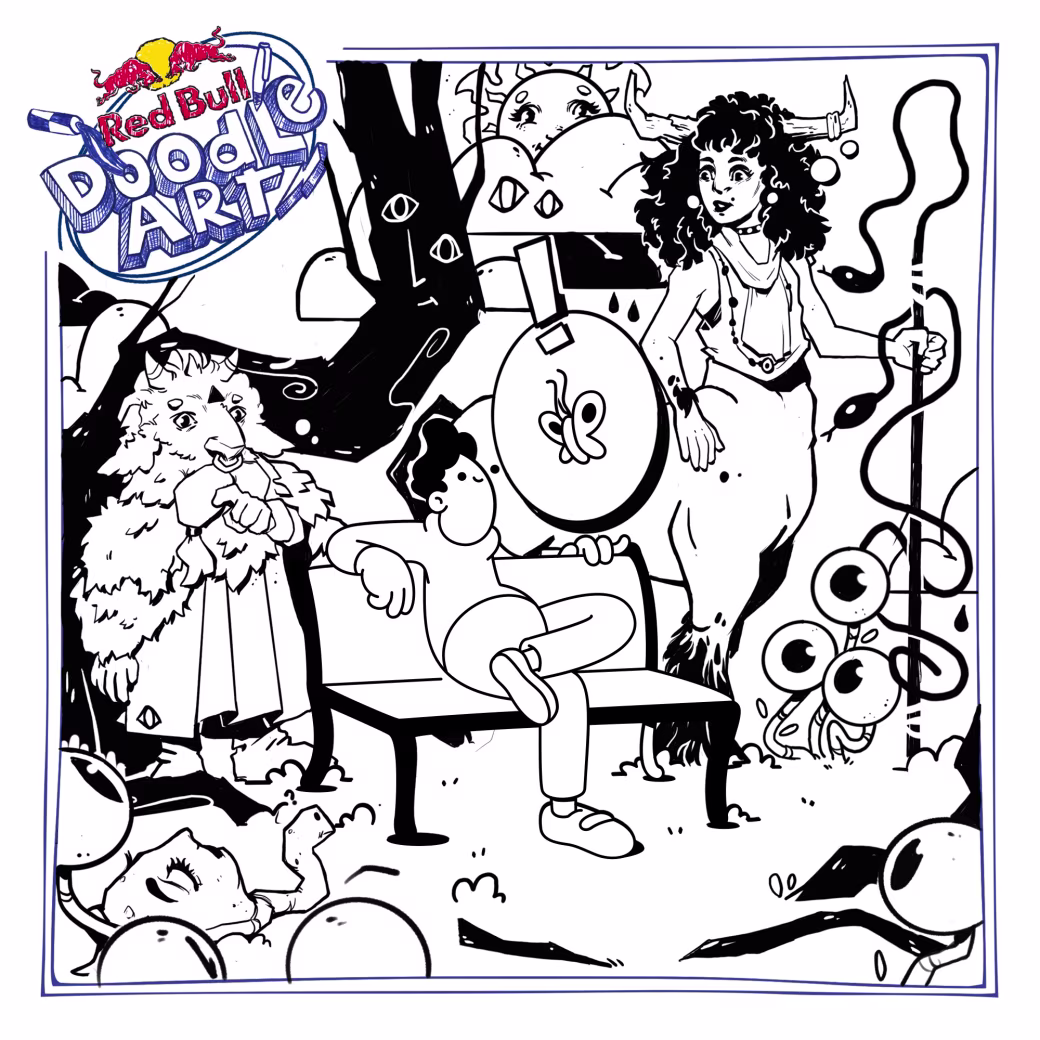 Red Bull Doodle Art Collection mentored by Burnt Toast #756/12935