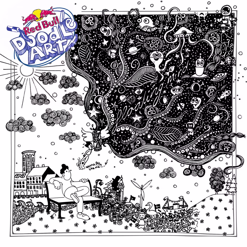 Red Bull Doodle Art Collection mentored by Burnt Toast #758/12935