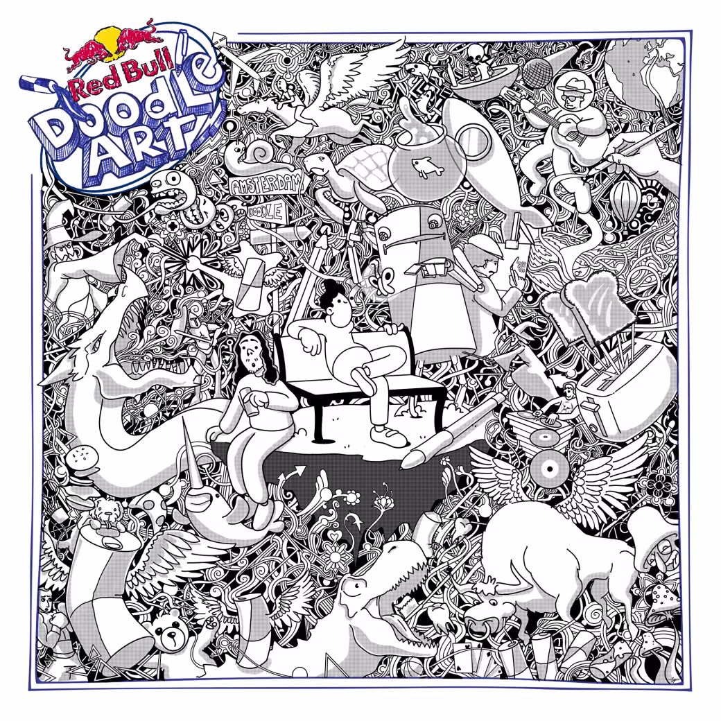 Red Bull Doodle Art Collection mentored by Burnt Toast #794/12935