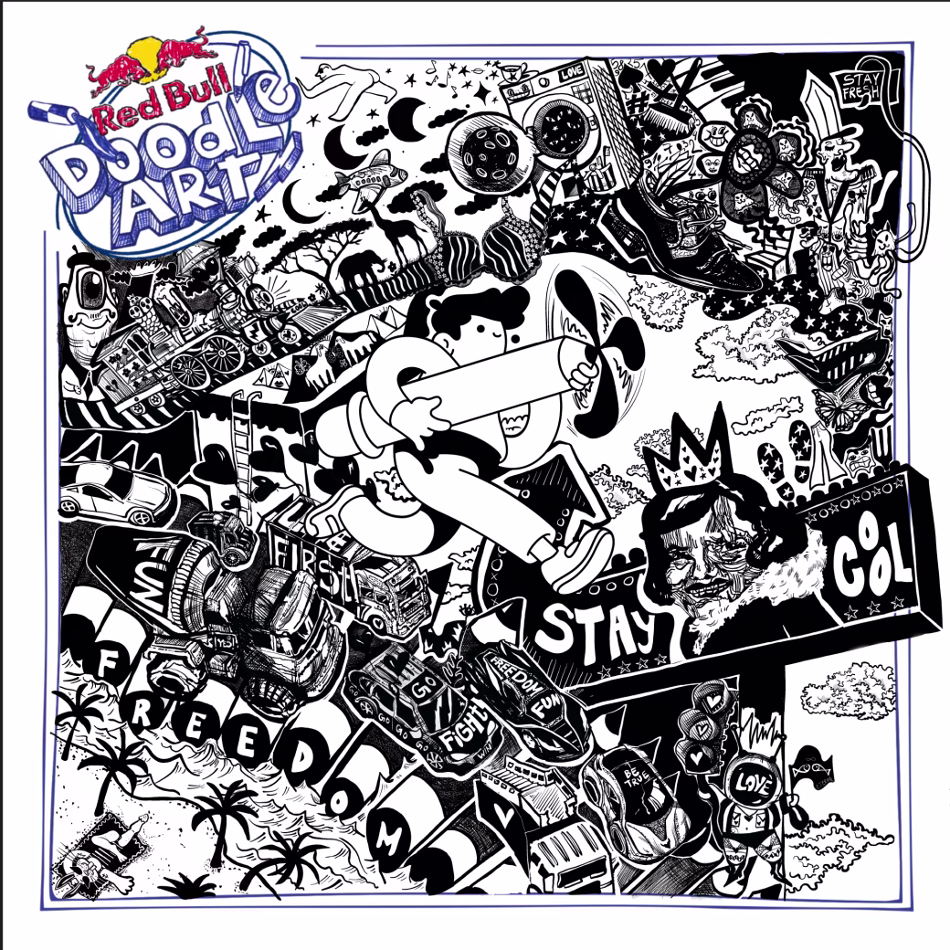 Red Bull Doodle Art Collection mentored by Burnt Toast #4193/12935