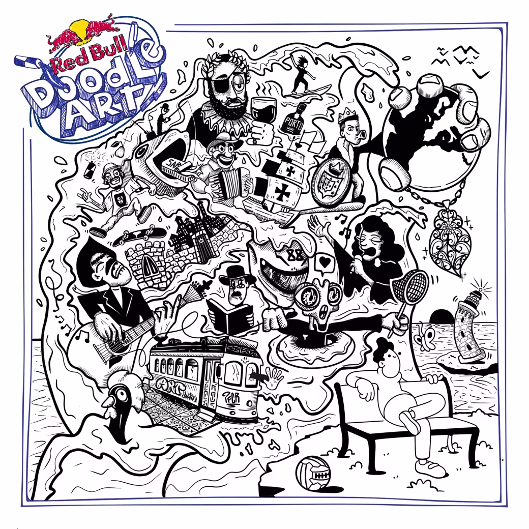 Red Bull Doodle Art Collection mentored by Burnt Toast #8167/12935
