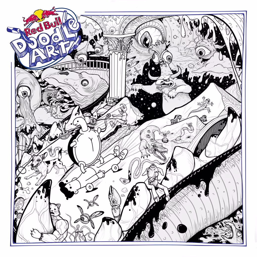 Red Bull Doodle Art Collection mentored by Burnt Toast #9122/12935