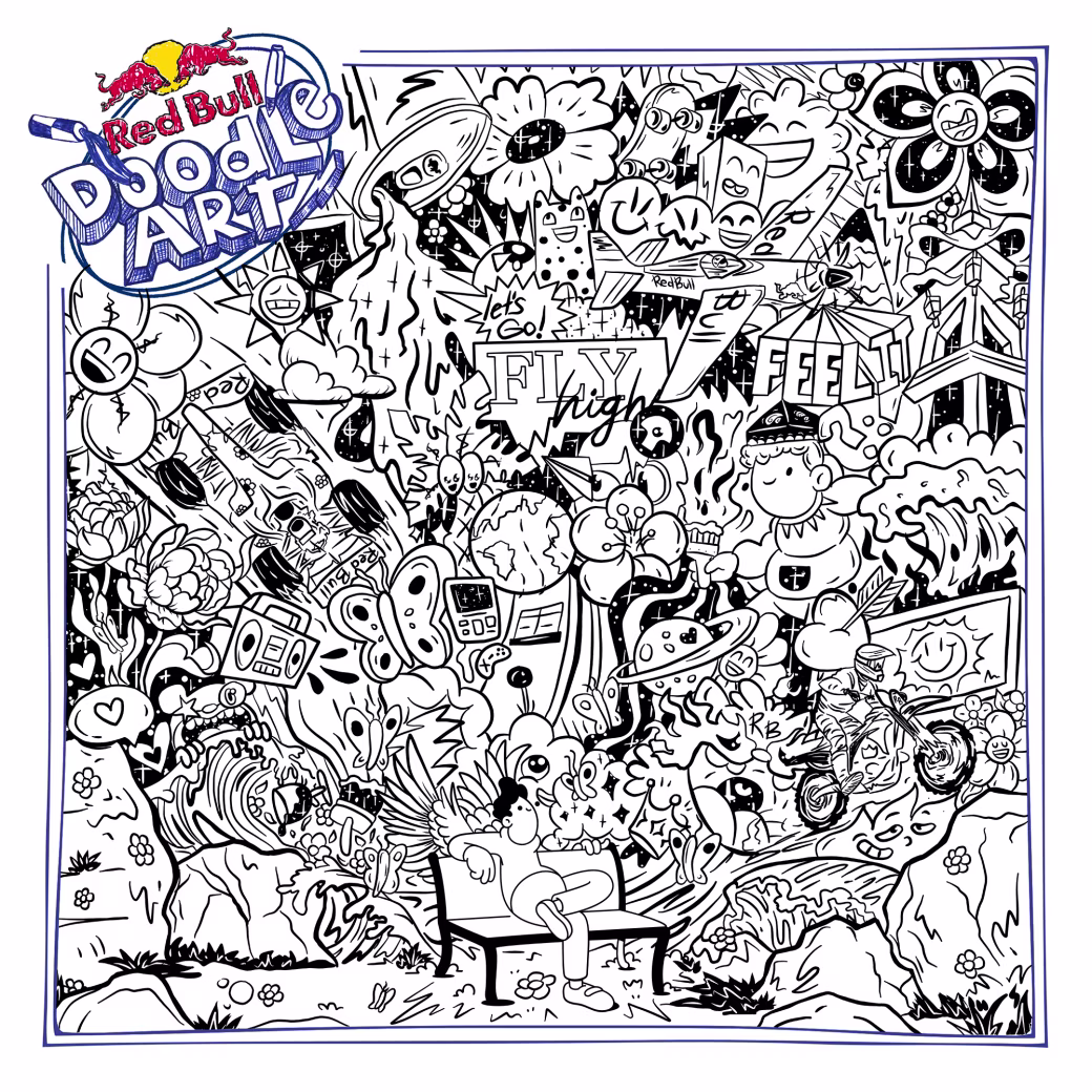 Red Bull Doodle Art Collection mentored by Burnt Toast #11283/12935