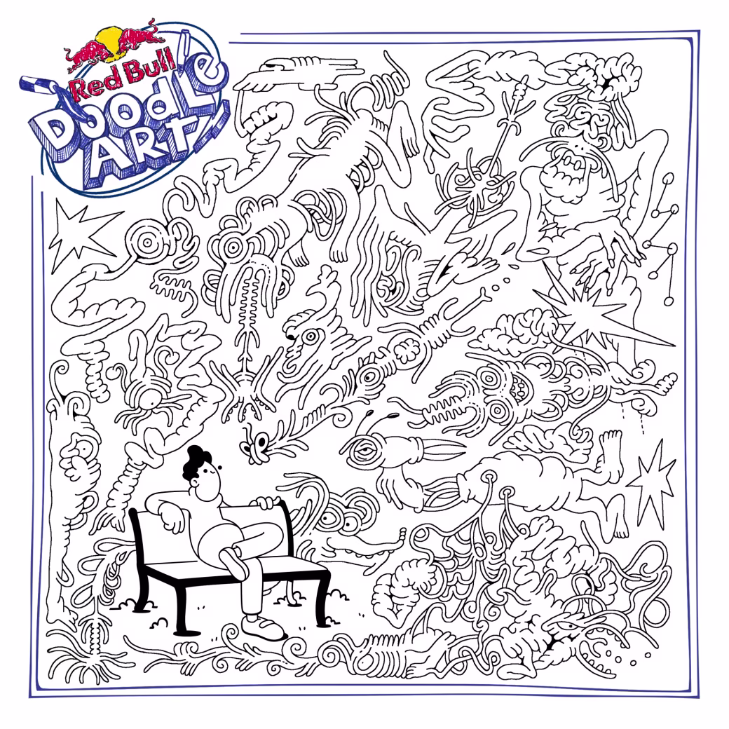 Red Bull Doodle Art Collection mentored by Burnt Toast #11286/12935