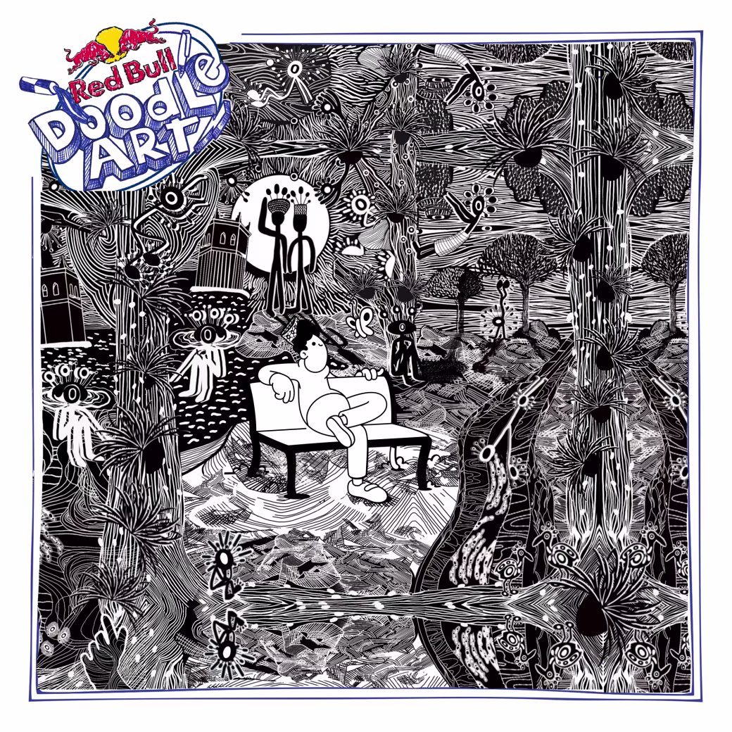 Red Bull Doodle Art Collection mentored by Burnt Toast #11282/12935