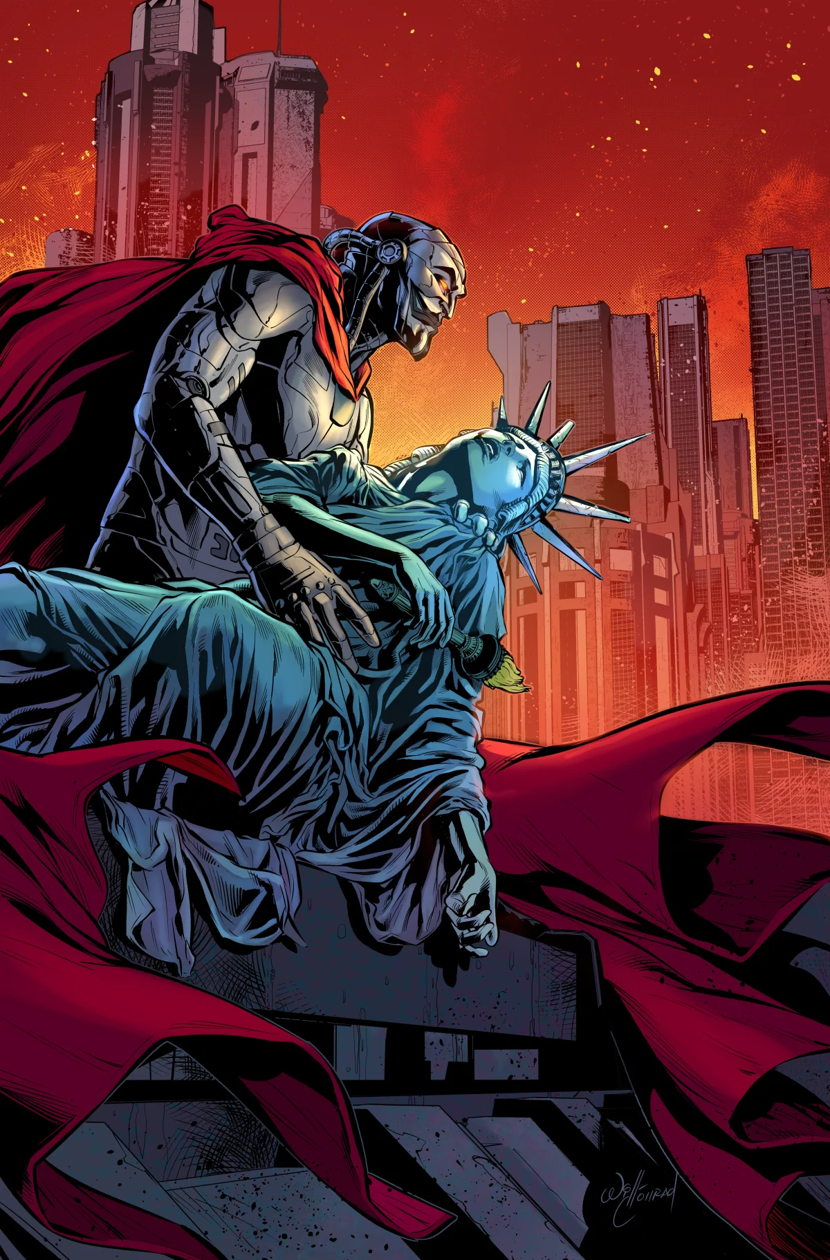 SATOSH1 x Lady Liberty I. (unique Will Conrad Day Variant)