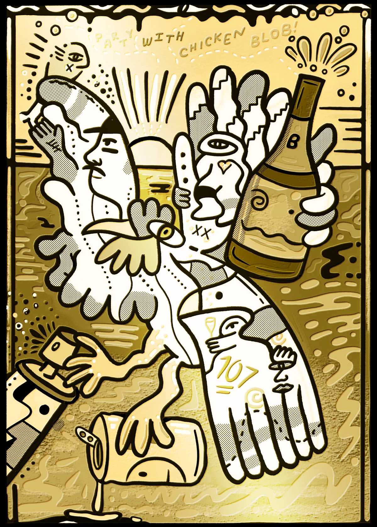 Chicken Blob (Gold)