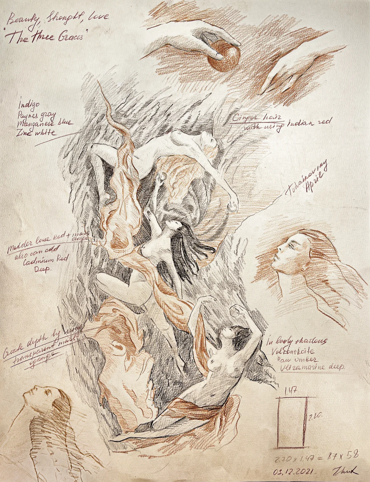 The Three Graces - Sketch