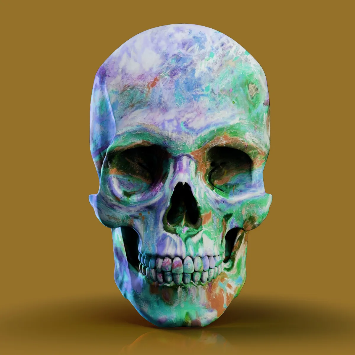 ORIGINAL RENÉ MÄKELÄ'S SKULL (A4)