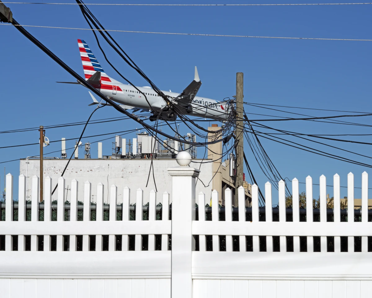 Wires and Fence (Miami Intl to LaGuardia)