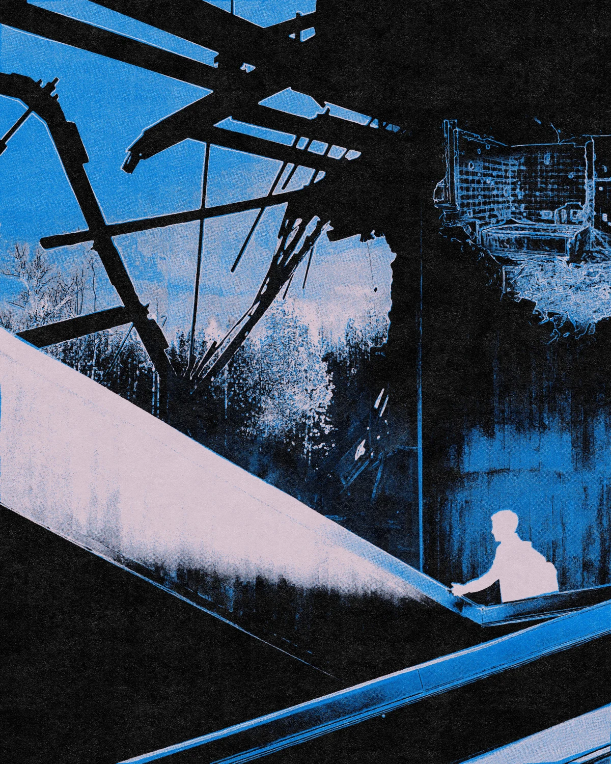 A repeating pattern of chaos (Cyan)