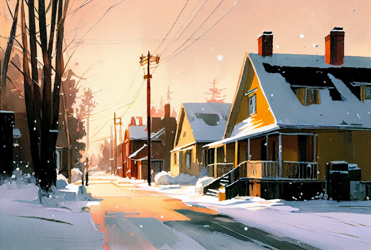 Village, Late afternoon