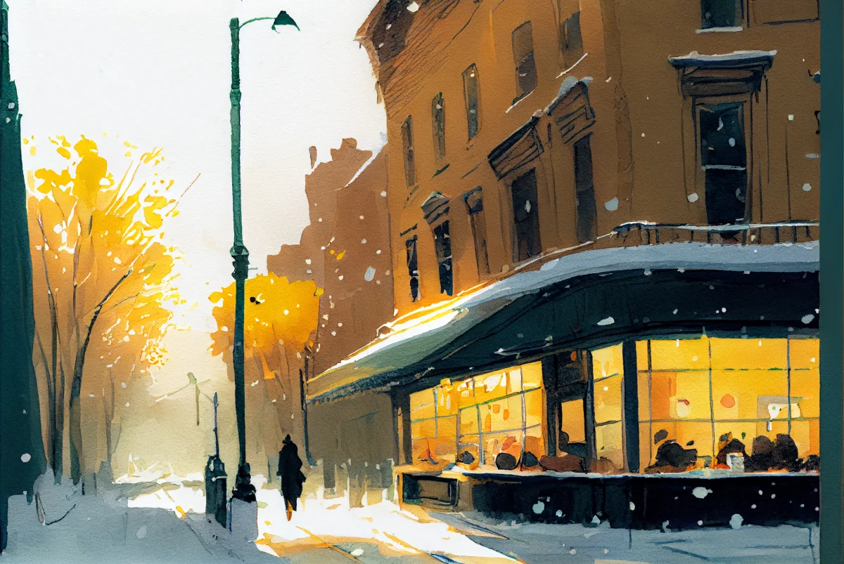 Snow in yellow