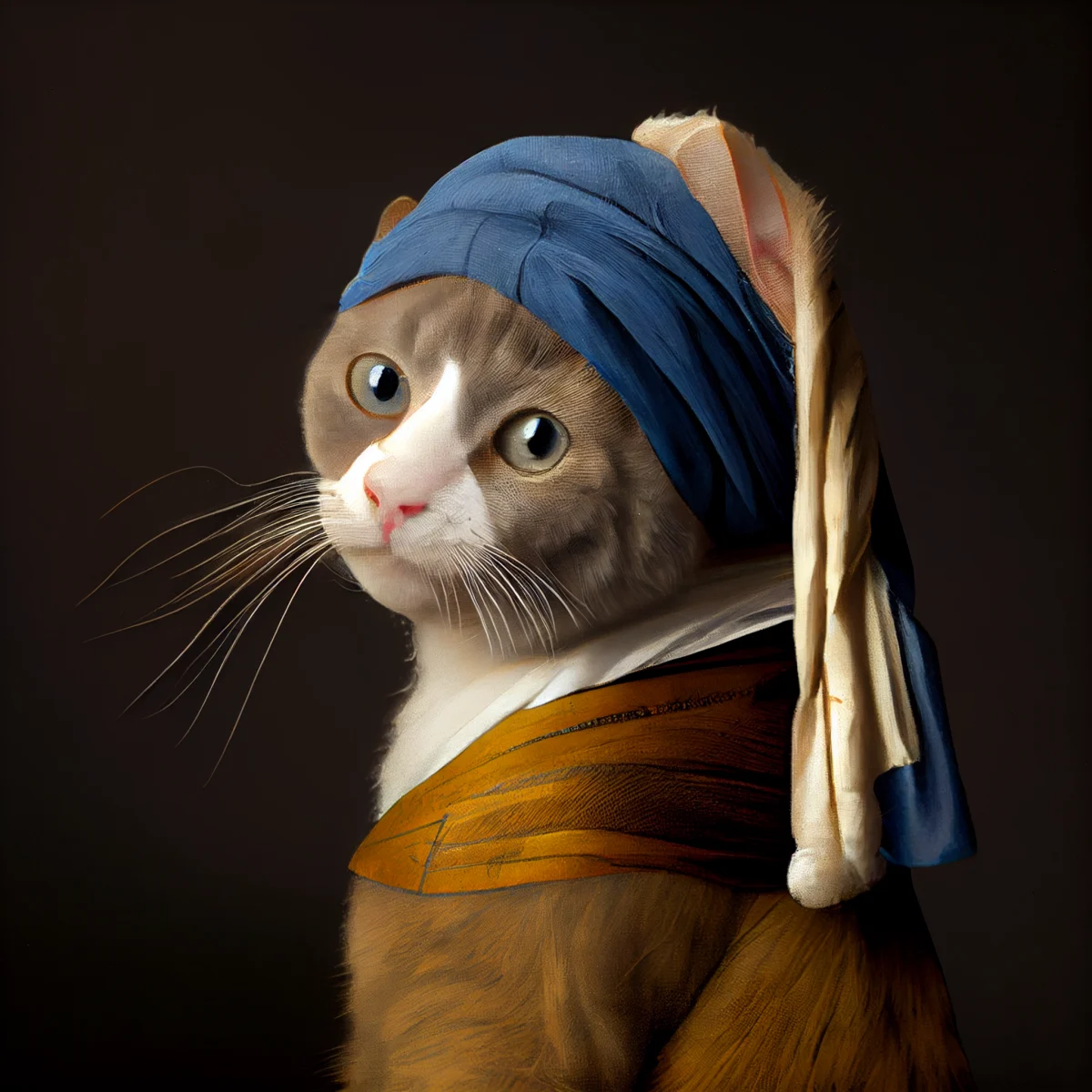 THE CAT LOST PEARL EARRING