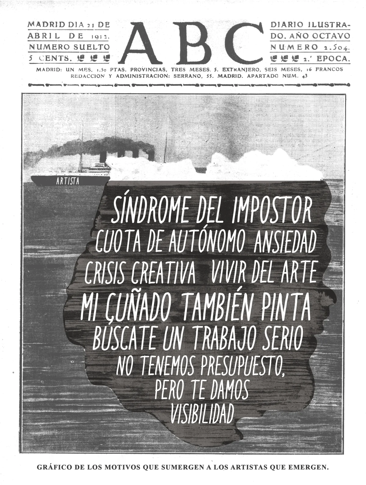 El hundimiento del artista emergente by Cristóbal Tabares