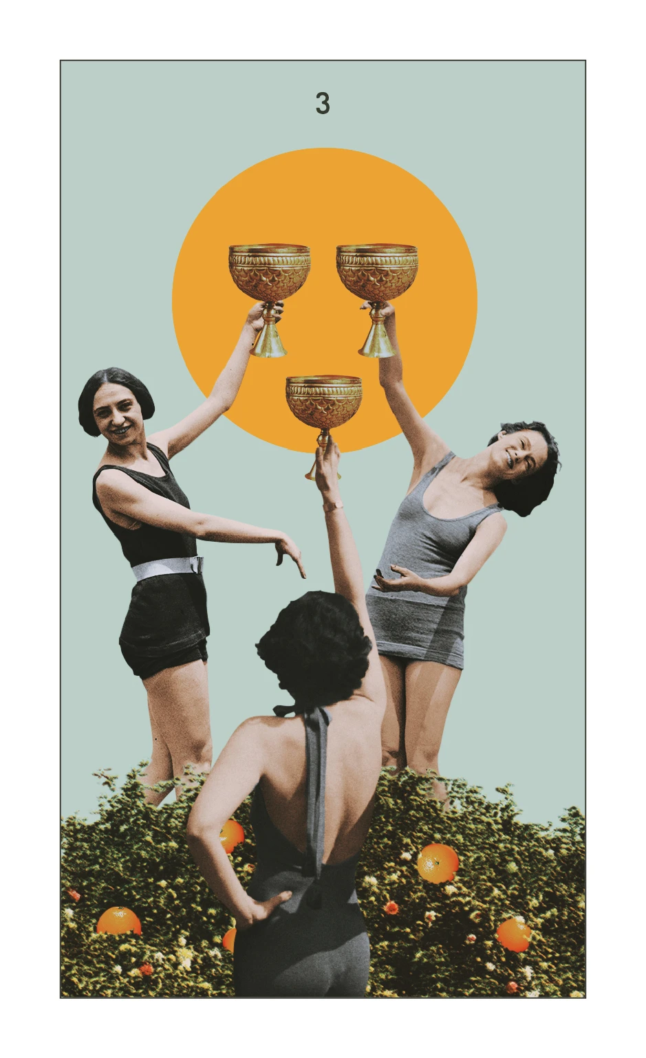 The Hidden Message Tarot Three of Cups
