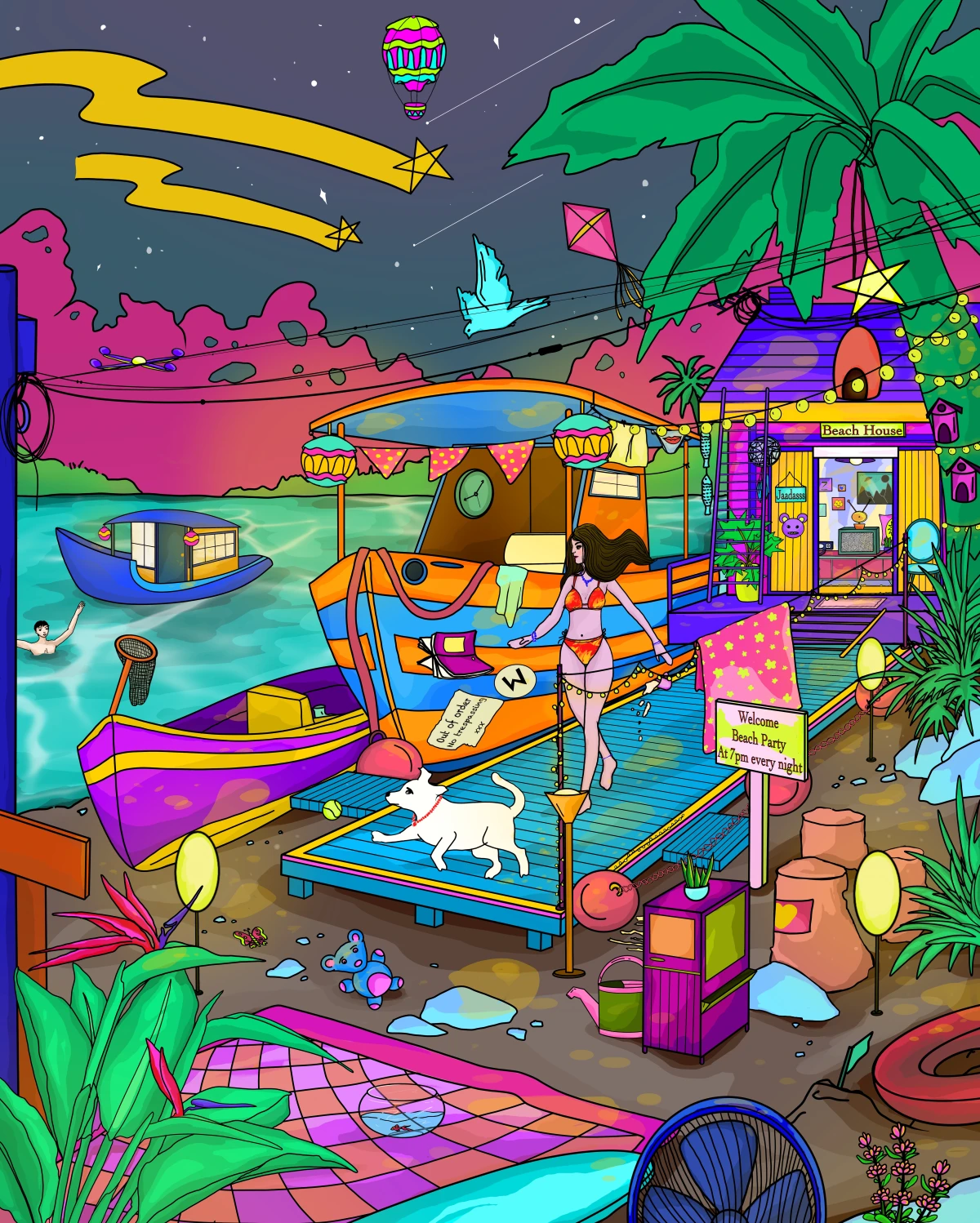 Evening At The Beach House