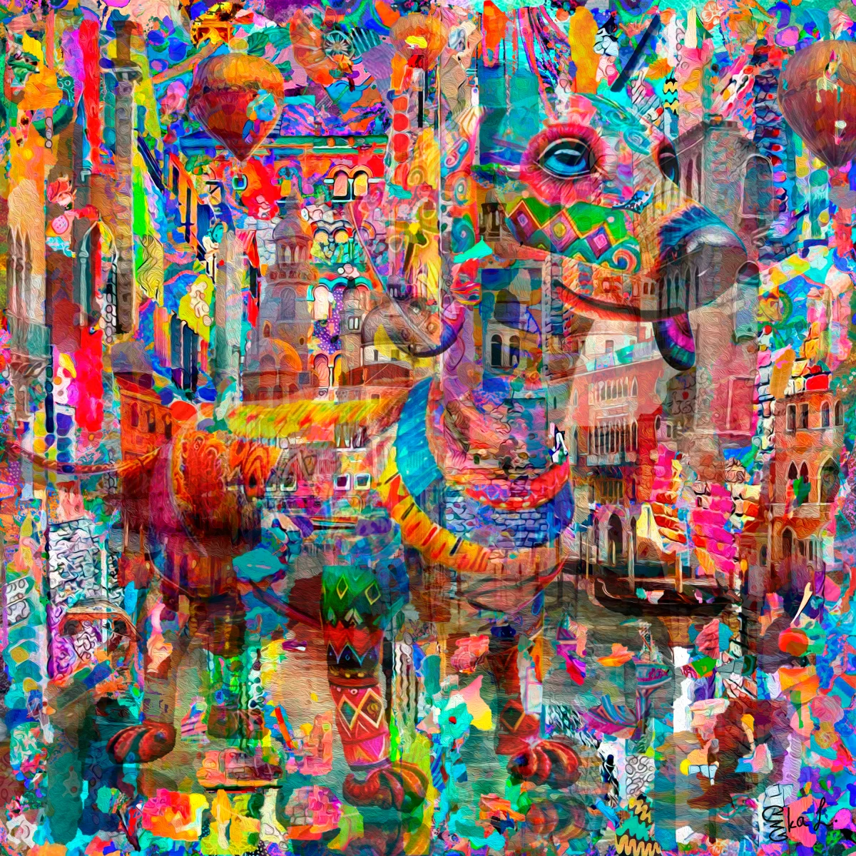 Dachshund in the City of Water