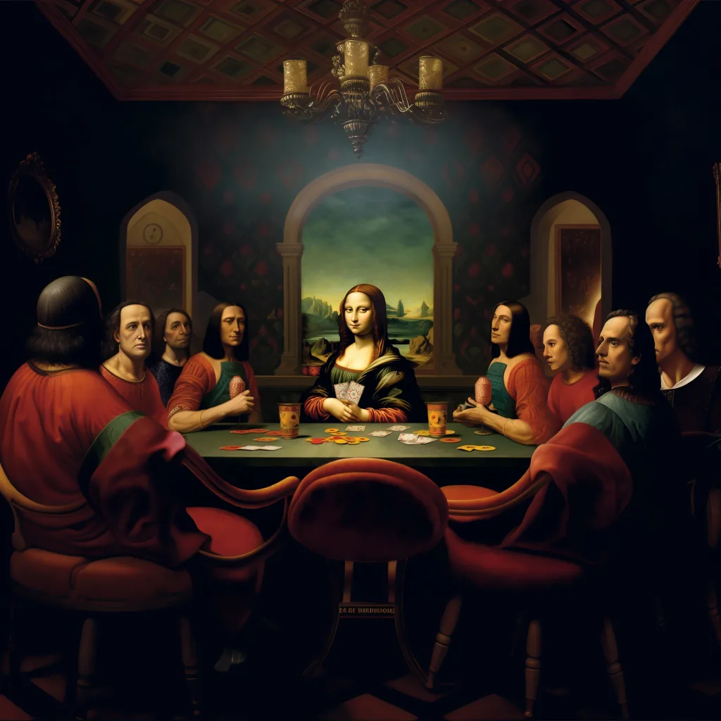 Poker-loving Mona Lisa