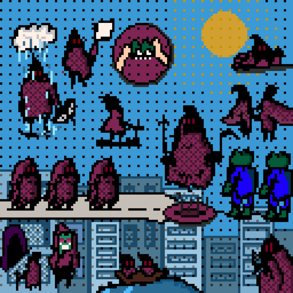 Blu fam meeting with Pepes 🐸