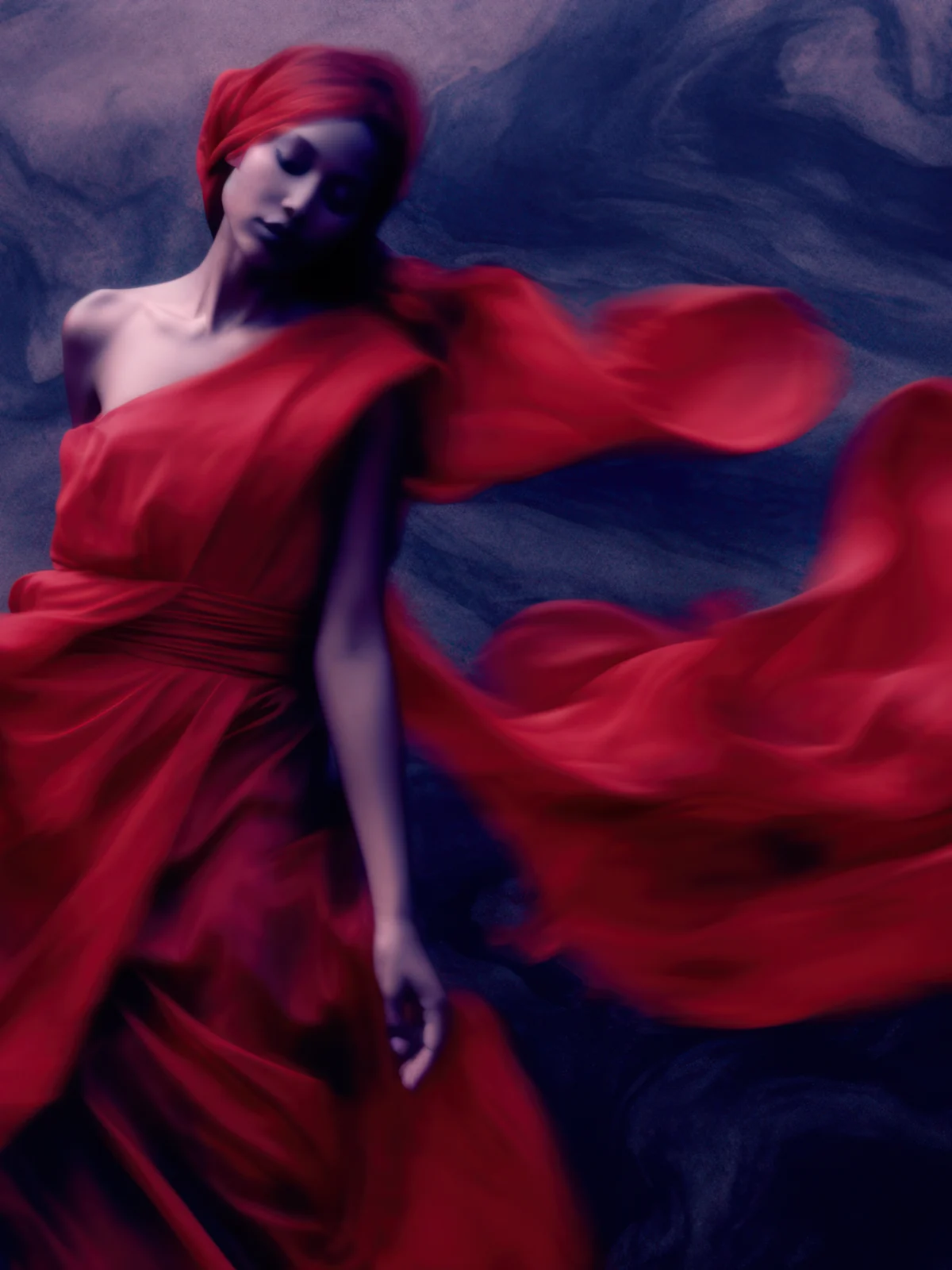 RED IN INDIGO