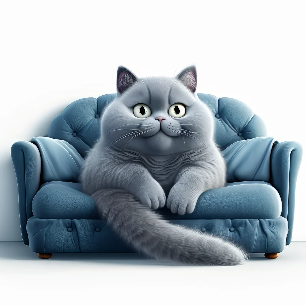 Russian Blue SOFA CAT