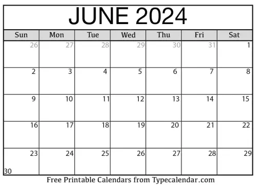 June 2024 Calendar