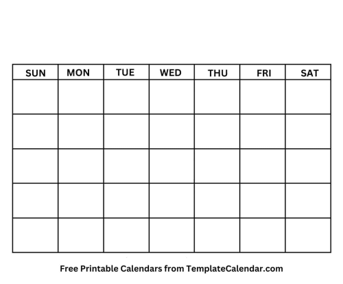 Template Calendar