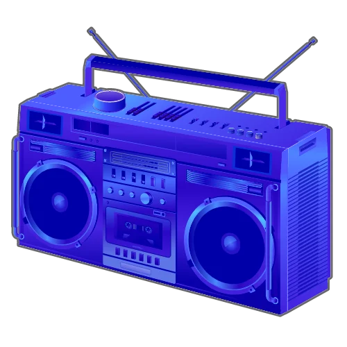 Blue Boombox