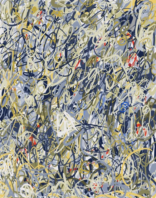 Jackson Pollock - Composition with Red Strokes