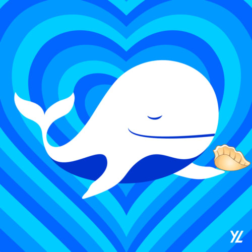 Whale holding Dumpling