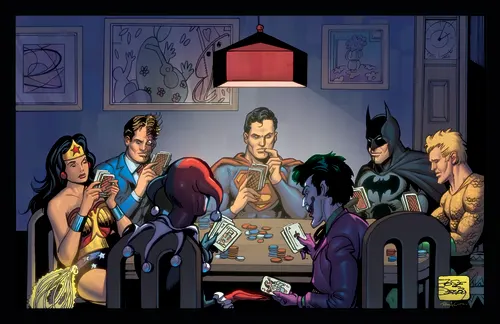Heroes Playing Poker - Modern Edition